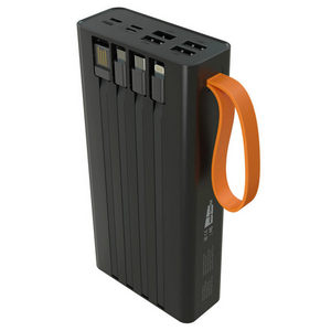 Резервный аккумулятор More choice PB22-30 30000 mAh 2USB (2.1A), 4 встр. кабеля, Black