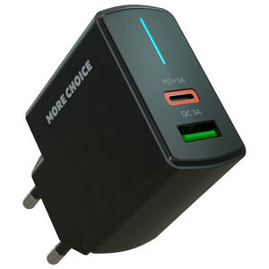 Заряд. устр. сетевое More choice NC61, 1USB + Type-C, PD 20W, QC3.0 black