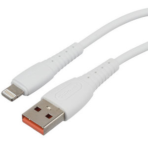 Шнур USB А - Lightning (1 м) шт.-шт. GoPower GP07L 2,4А силикон бел.