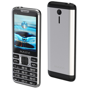 Телефон сотовый Maxvi X10i metallic silver