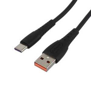 Шнур USB А-Type-C (1 м) шт.-шт. GoPower GP07T 2,4A силикон чер.