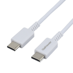 Шнур USB Type-C-Type-C (1 м) шт.-шт. GoPower GP20TT бел.