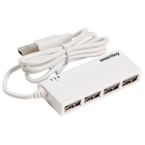 Разветвитель USB Smartbuy SBHA-6810-W White, 4 порта, USB 2.0