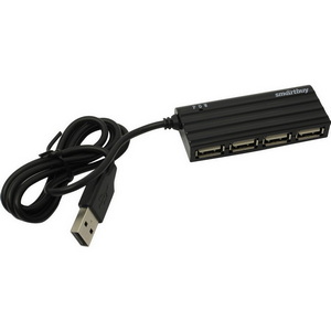 Разветвитель USB Smartbuy SBHA-6810-K Black, 4 порта, USB 2.0