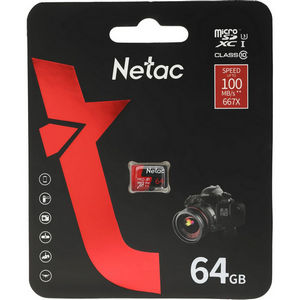 Карта памяти micro-SD Netac 64GB class 10 UHS-1 A1 V30 (P500 Extreme Pro)