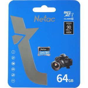 Карта памяти micro-SD Netac 64GB class 10 UHS-1 (P500 Standard)