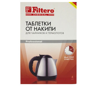 Средство для чайников Filtero 604 (от накипи, 6 таблеток)