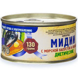 Мидии с морской капустой и овощами 130г ж/б Дальпико