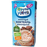 Молочный коктейль Фруто-няня 200 мл шоколадный