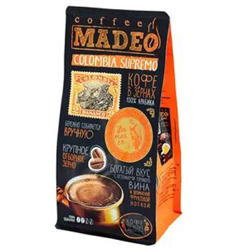 Кофе Мадео 200г Колумбия Супремо зерн.пак.