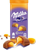 Шоколад Милка 90г молочный с карамельной нач.