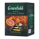 Чай Гринфилд 20п*1,8г Сицилия цитрус пирамидки