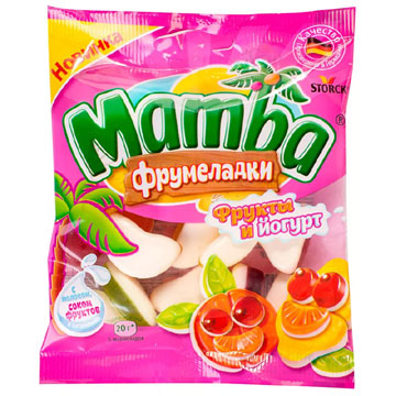Мармелад Мамба 72г фрукты йогурт