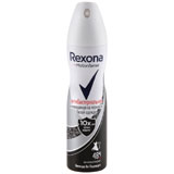 Дезодорант спрей Рексона 150мл Антибактериальная+Невидимая на черном и белом