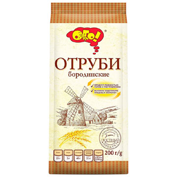 Отруби Ого 200г бородинские