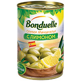 Оливки Бондюэль 300г с лимоном ж/б