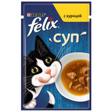 Корм д/кошек Феликс 48г суп с курицей