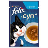 Корм д/кошек Феликс 48г суп с треской