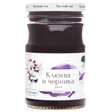 Джем Русский лес 220г Клюква ст/б