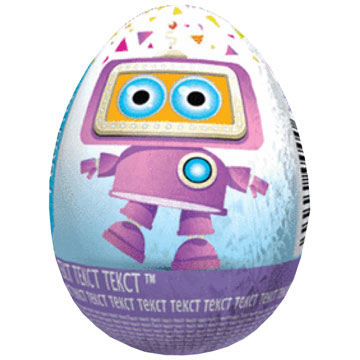 Шоколадное яйцо Забавный сюрприз 20г Роботы