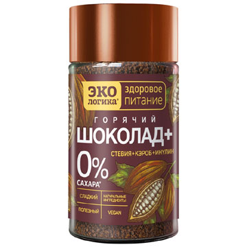 Какао-напиток Горячий Шоколад 125г Эко Логика без сахара