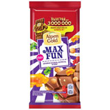 Шоколад Альпен Гольд Максфан 150г карамель/мармелад/печенье