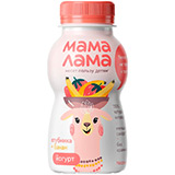 Йогурт питьевой Мама Лама 200г с клубникой и бананом