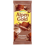 Шоколад Альпен Гольд 85г молочный со вкусом капучино