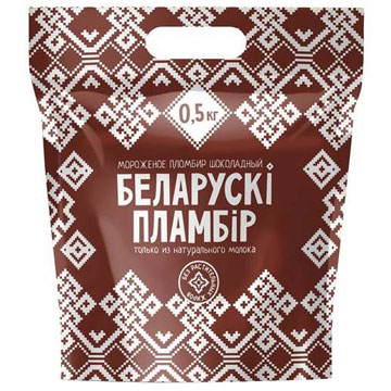 Мороженое Беларускi пломбiр 500г с какао 15%