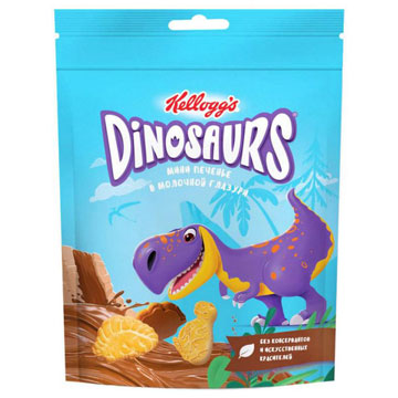 Печенье Динозавр 50г мини в молочной глазури