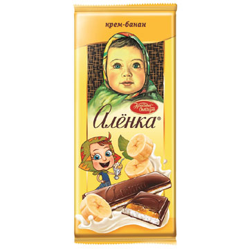 Шоколад Аленка 87г Крем-банан