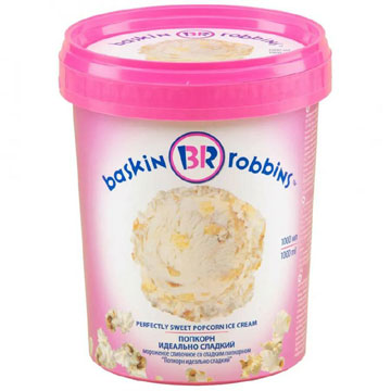 Мороженое Баскин Роббинс 1000мл Попкорн идеально сладкий