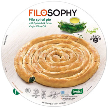 Пирог спиральный Филло со шпинатом и оливковым маслом 850г Ионики