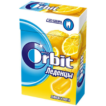Леденцы Орбит 35г лимон и мята