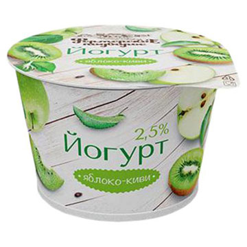Йогурт  Фермерское подворье 180г 2,5% яблоко/киви