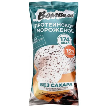 Мороженое протеиновое Бомббар 90г Пломбир б/сахара в ваф.стакне
