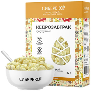 Кедрозавтрак Сибереко 220г Кукурузный
