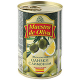 Оливки Маэстро де оливия 300г с лимоном